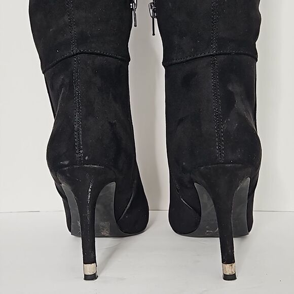 Call It Spring Thigh High Black Boots Nubuck Rosenman Size 6/36 - Picture 7 of 12